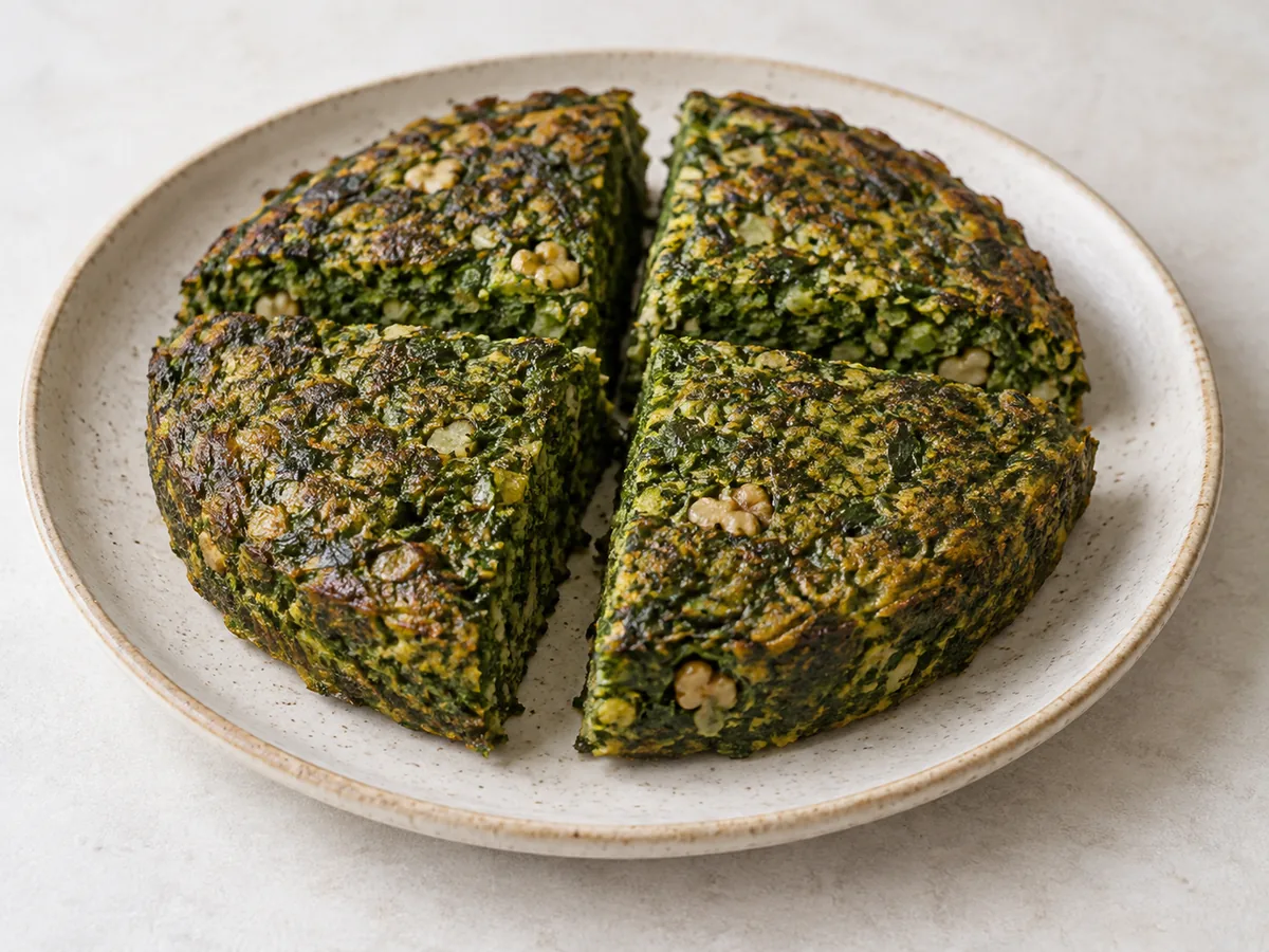Kuku Sabzi with Herbs and Walnuts