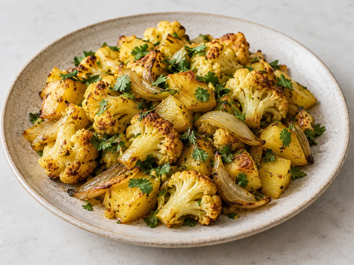 Oven-Roasted Aloo Gobi