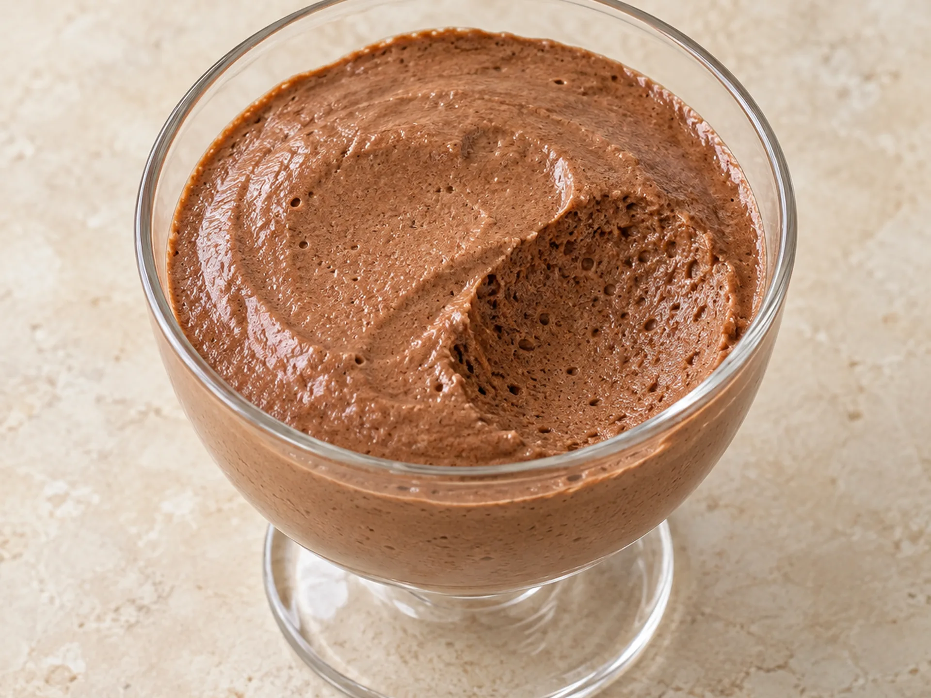 Dark Chocolate Mousse with Whipped Cream