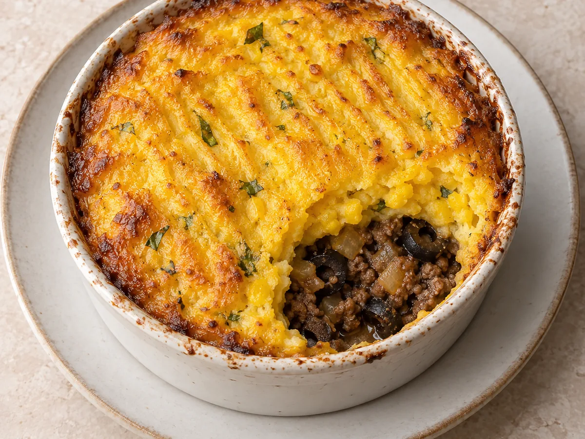 Sweet Corn Pastel de Choclo with Beef