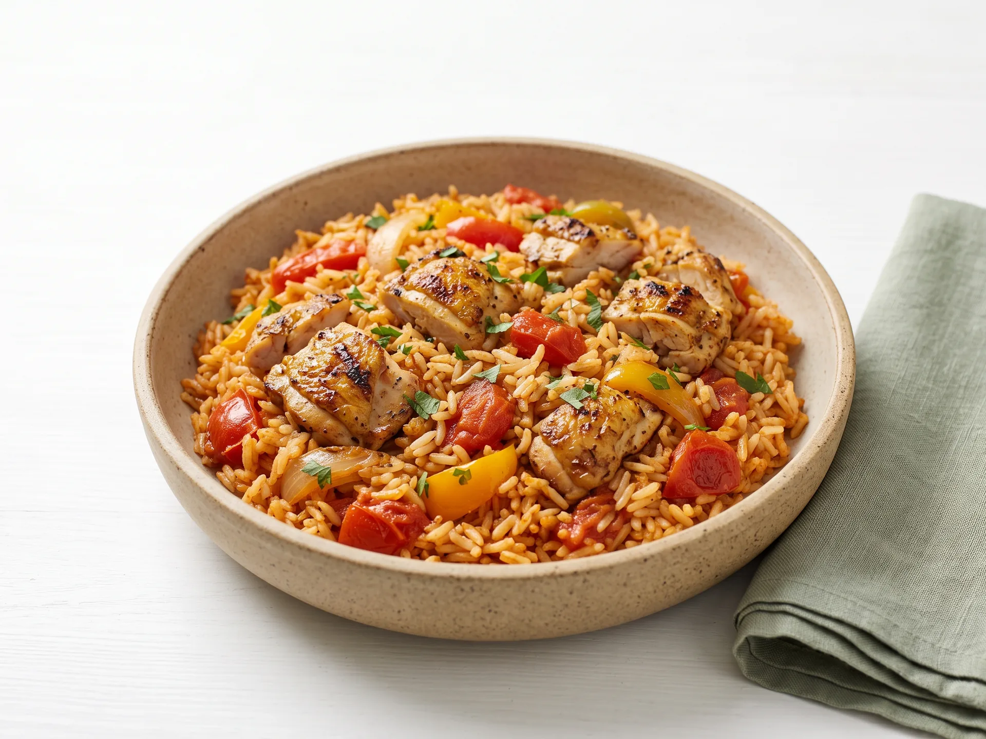 Riz jollof au poulet