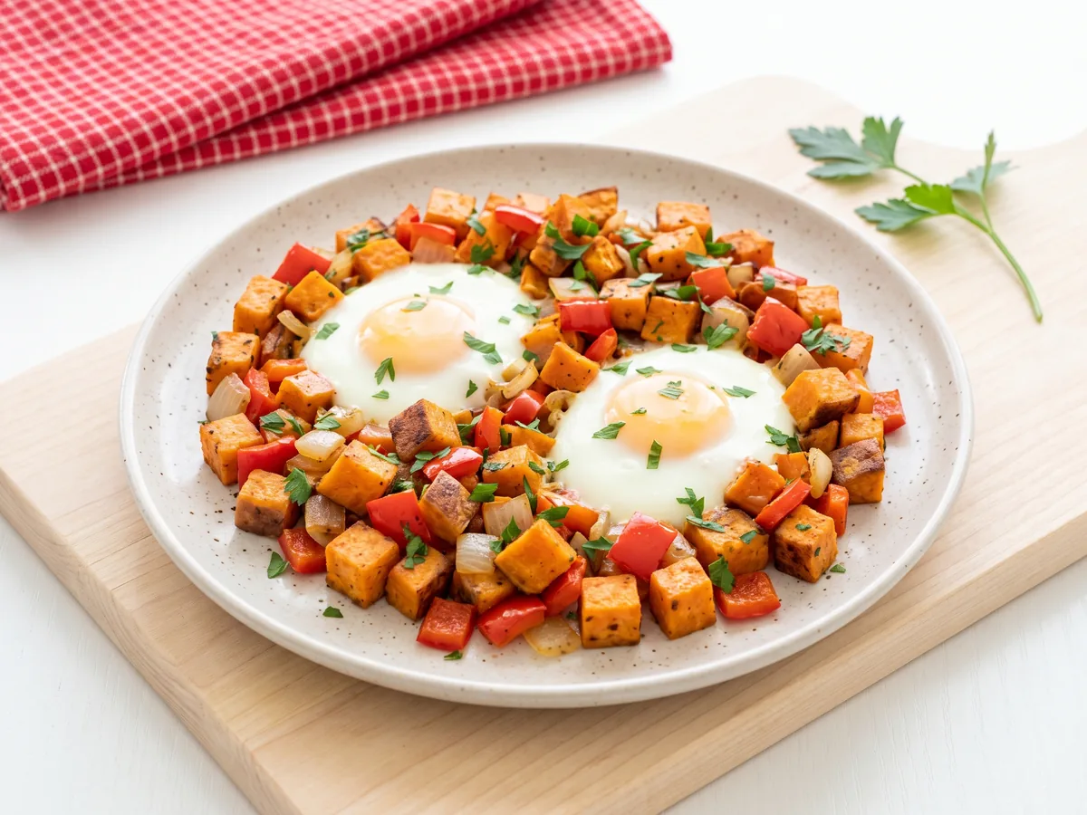 Sweet Potato Hash with Eggs