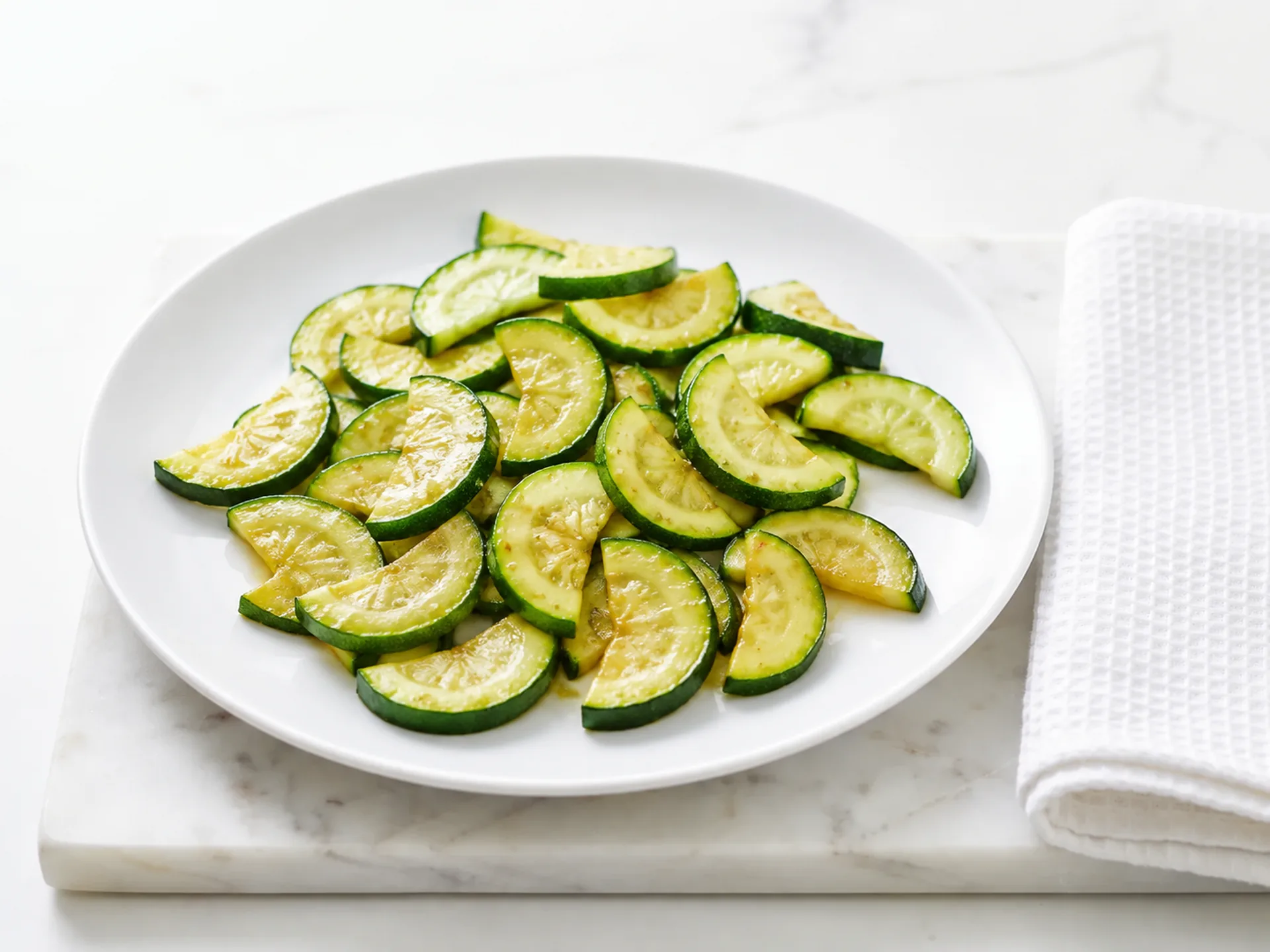 Courgettes poêlées à l’ail et au citron