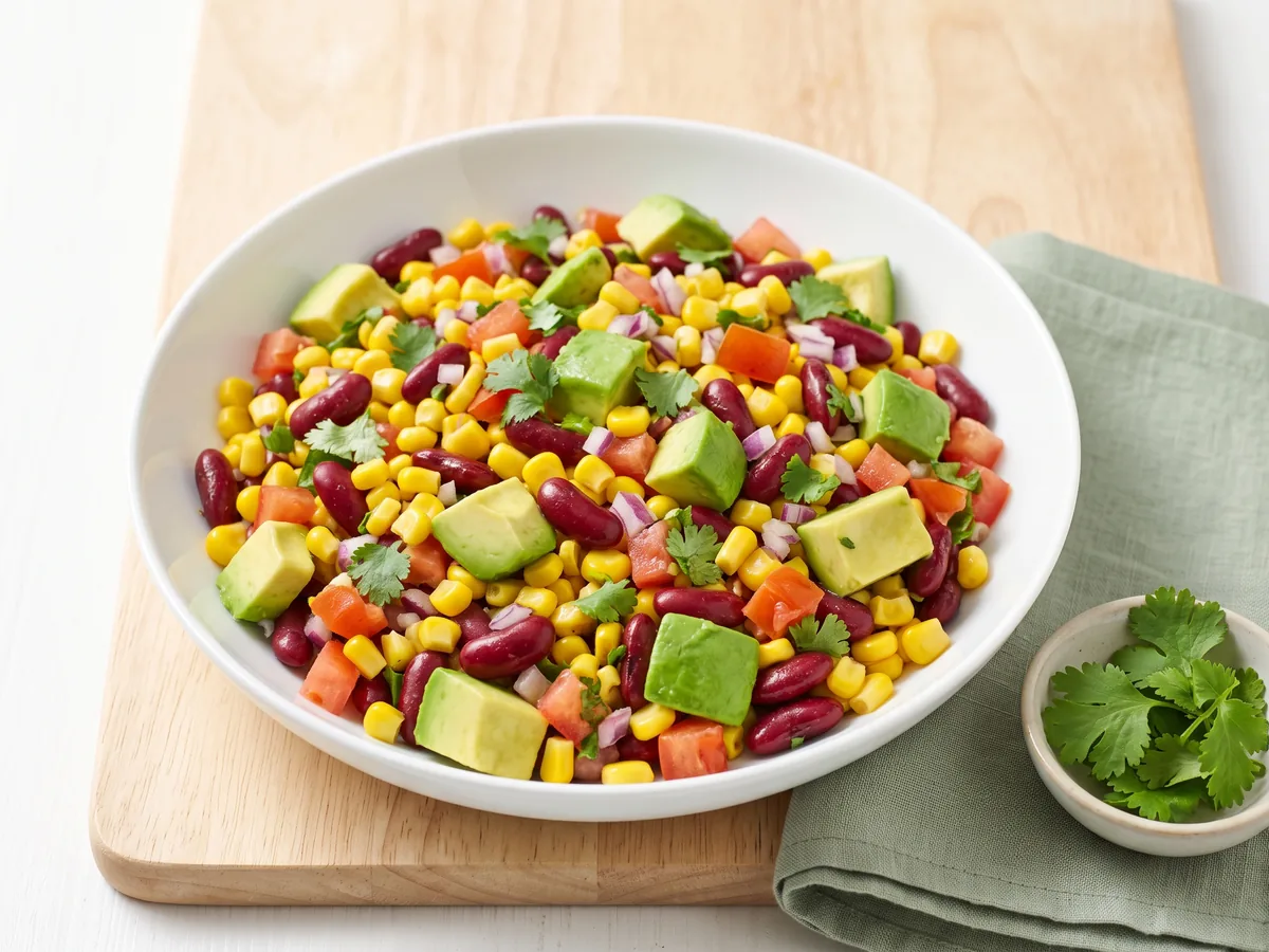 Corn, Bean and Avocado Salad