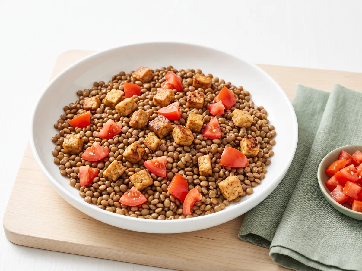 Tempeh and Lentil Salad