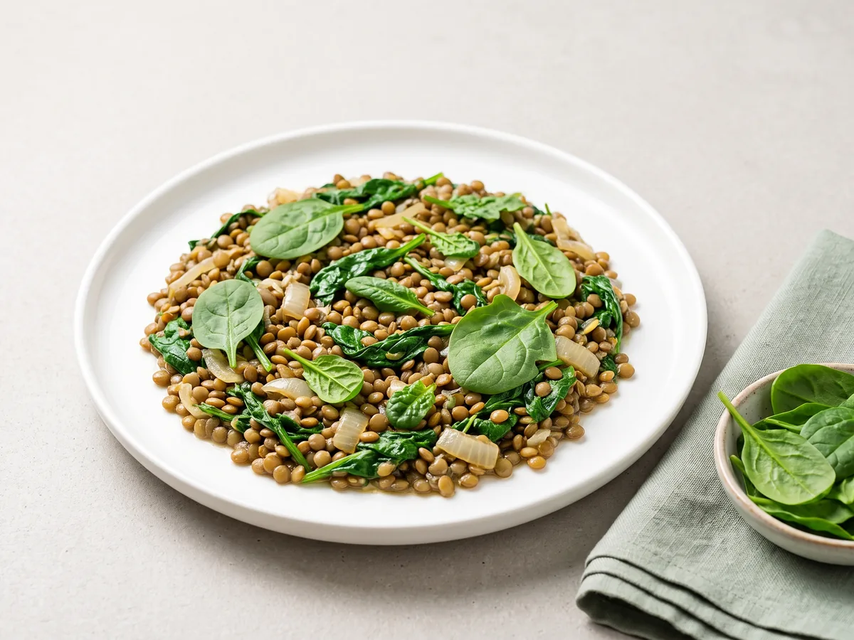 Lentils with Spinach