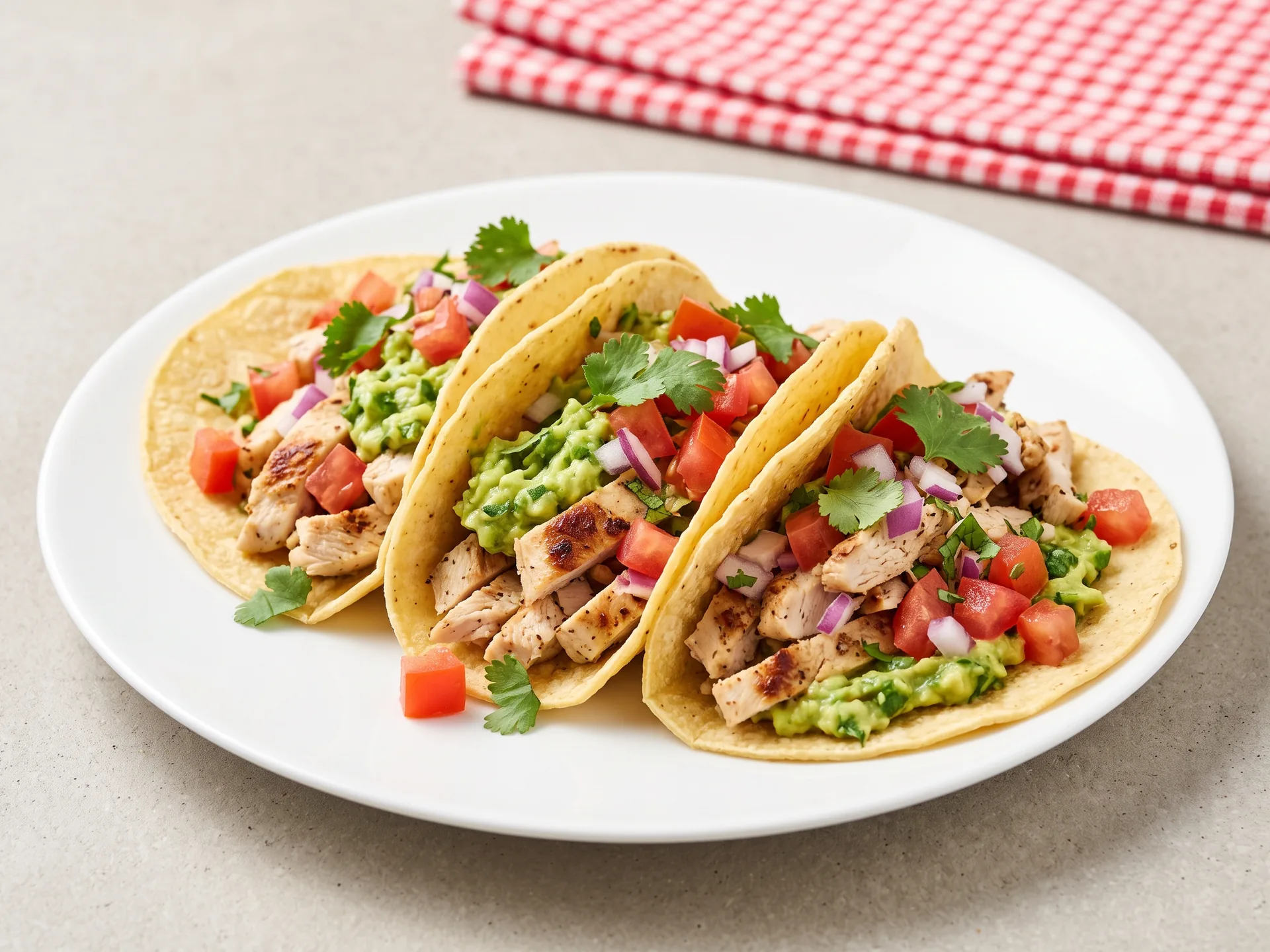 Tacos de poulet à l'avocat