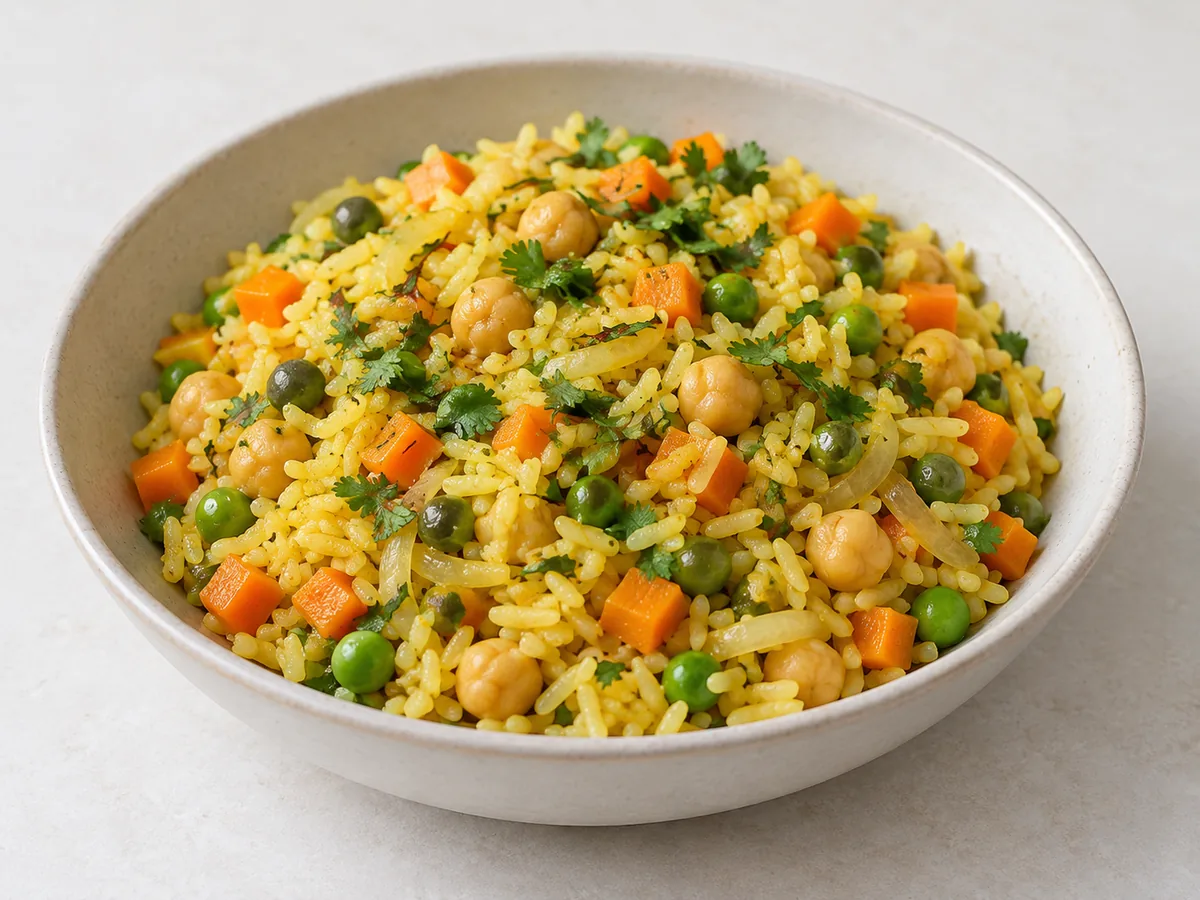 Saffron Rice with Chickpeas