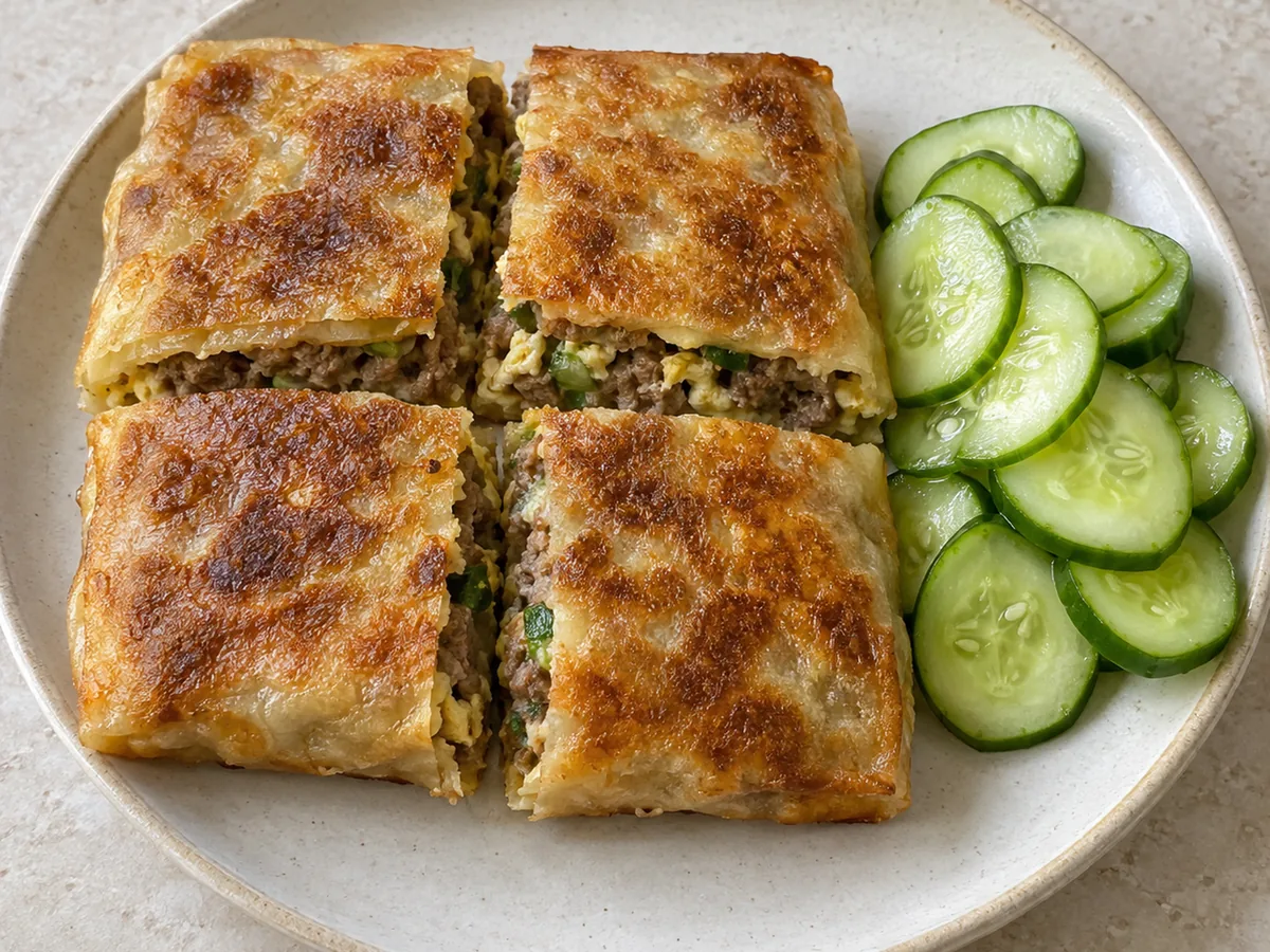 Beef Martabak Telur with Homemade Dough
