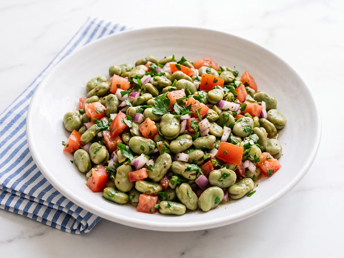 Fava Bean Salad with Lemon, Cumin and Parsley