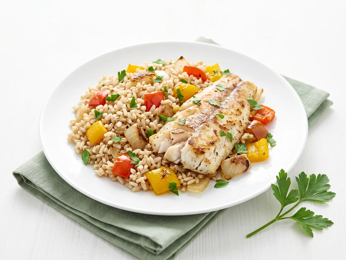 Whiting with Brown Rice