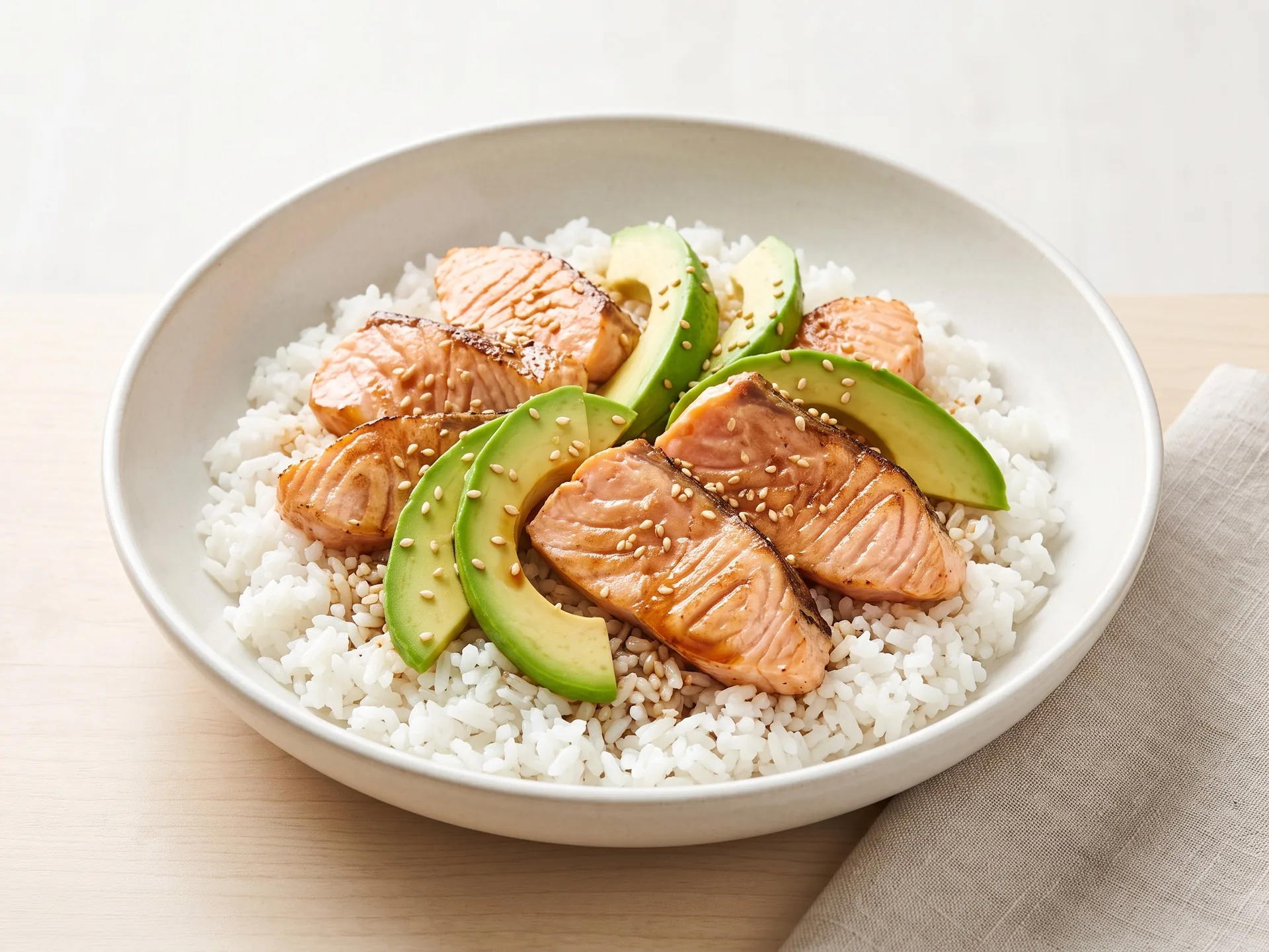 Salmon and Avocado Donburi