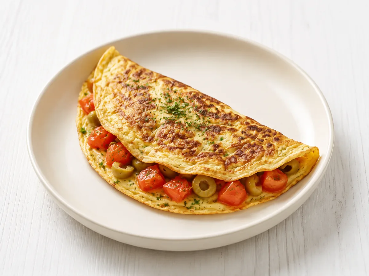 Tomato and Olive Omelet
