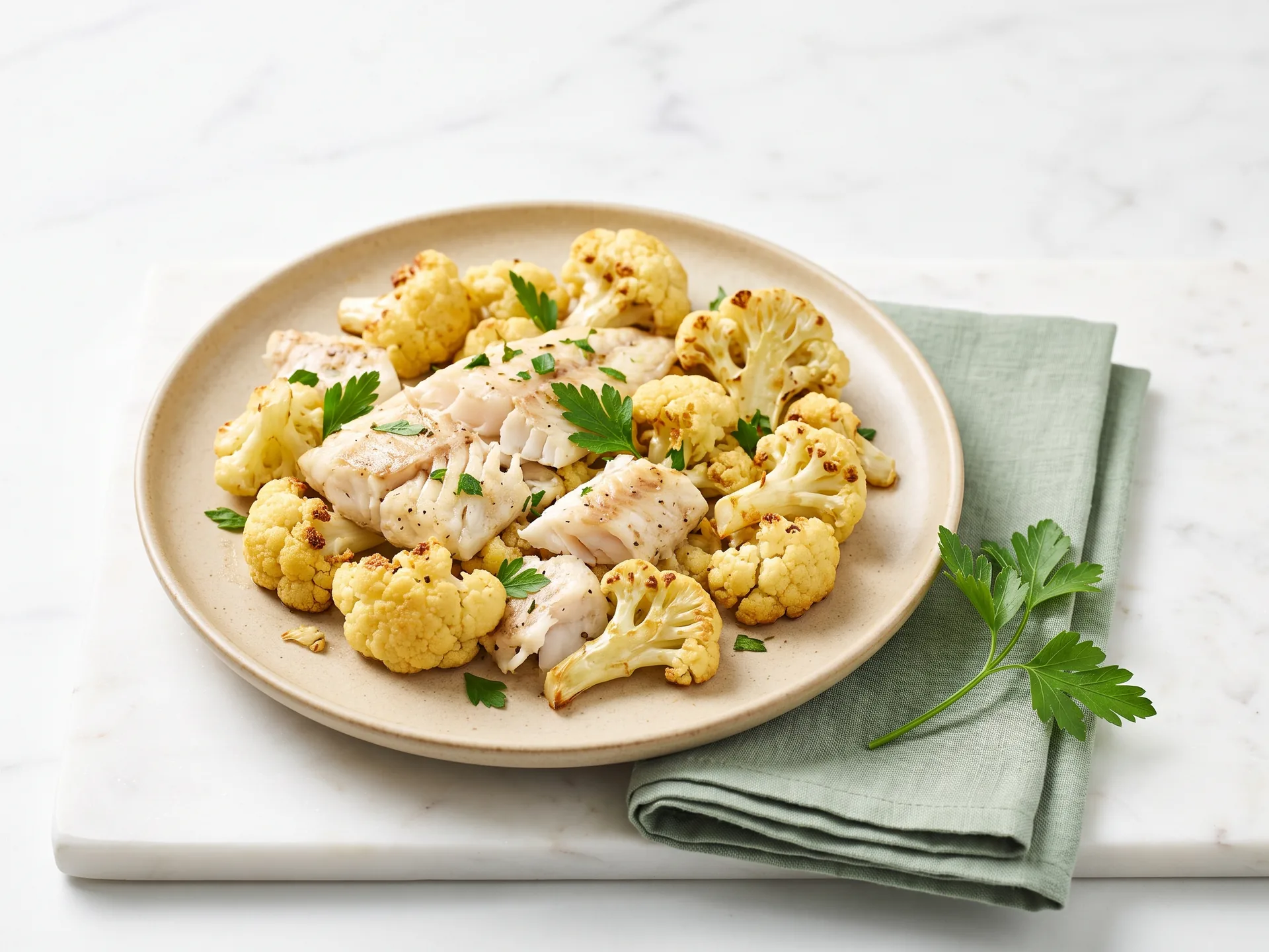 Whiting with Roasted Cauliflower
