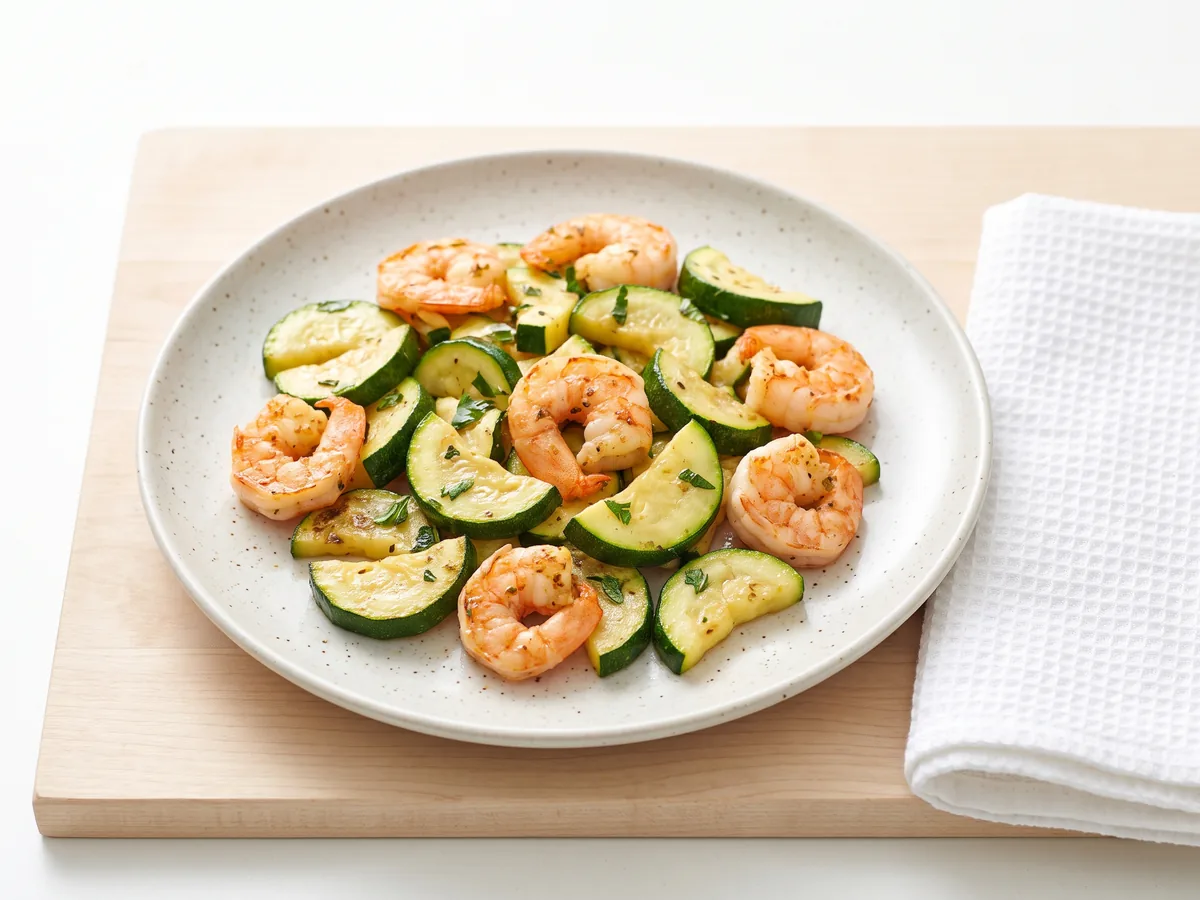 Garlic Shrimp with Zucchini