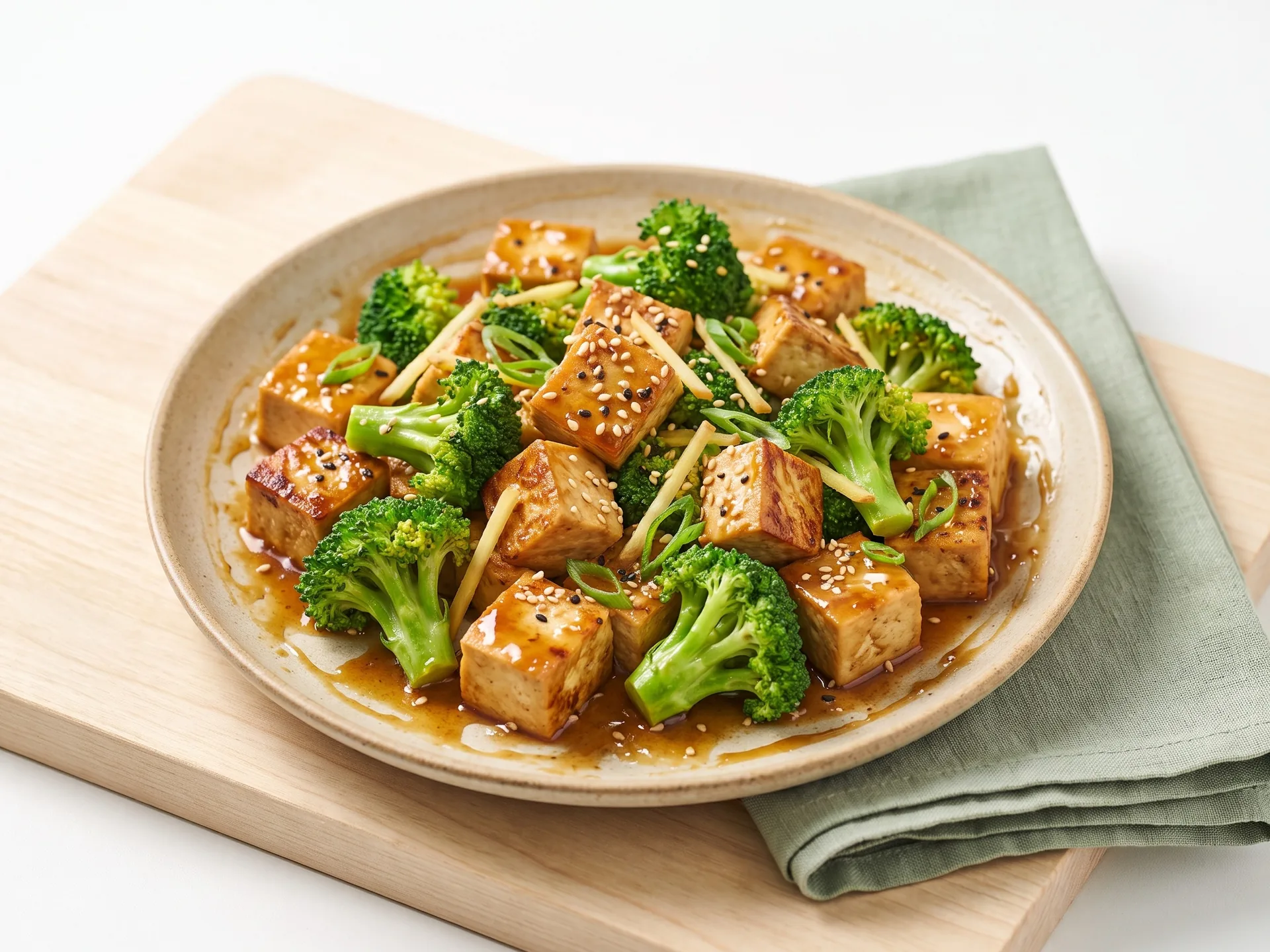 Tofu sauté au gingembre
