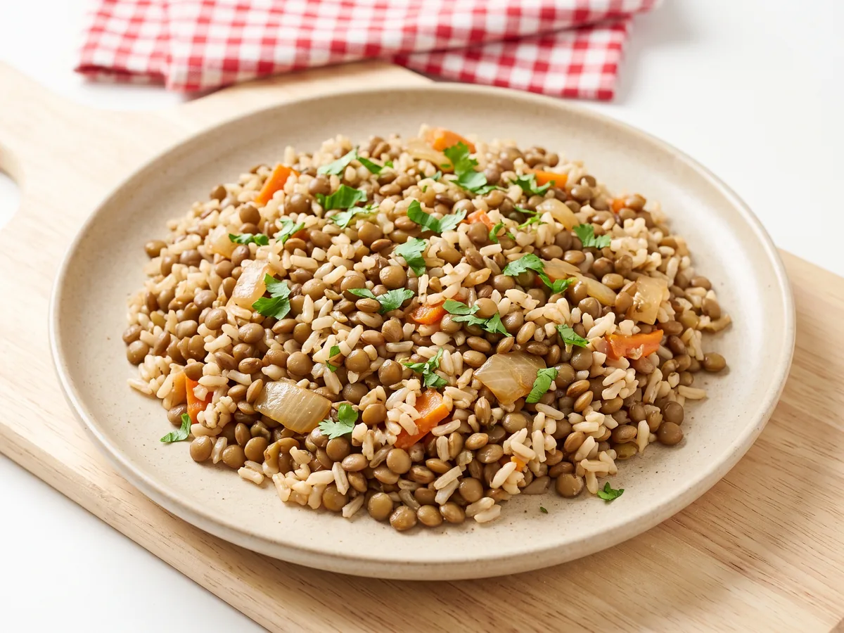 Brown Rice with Lentils