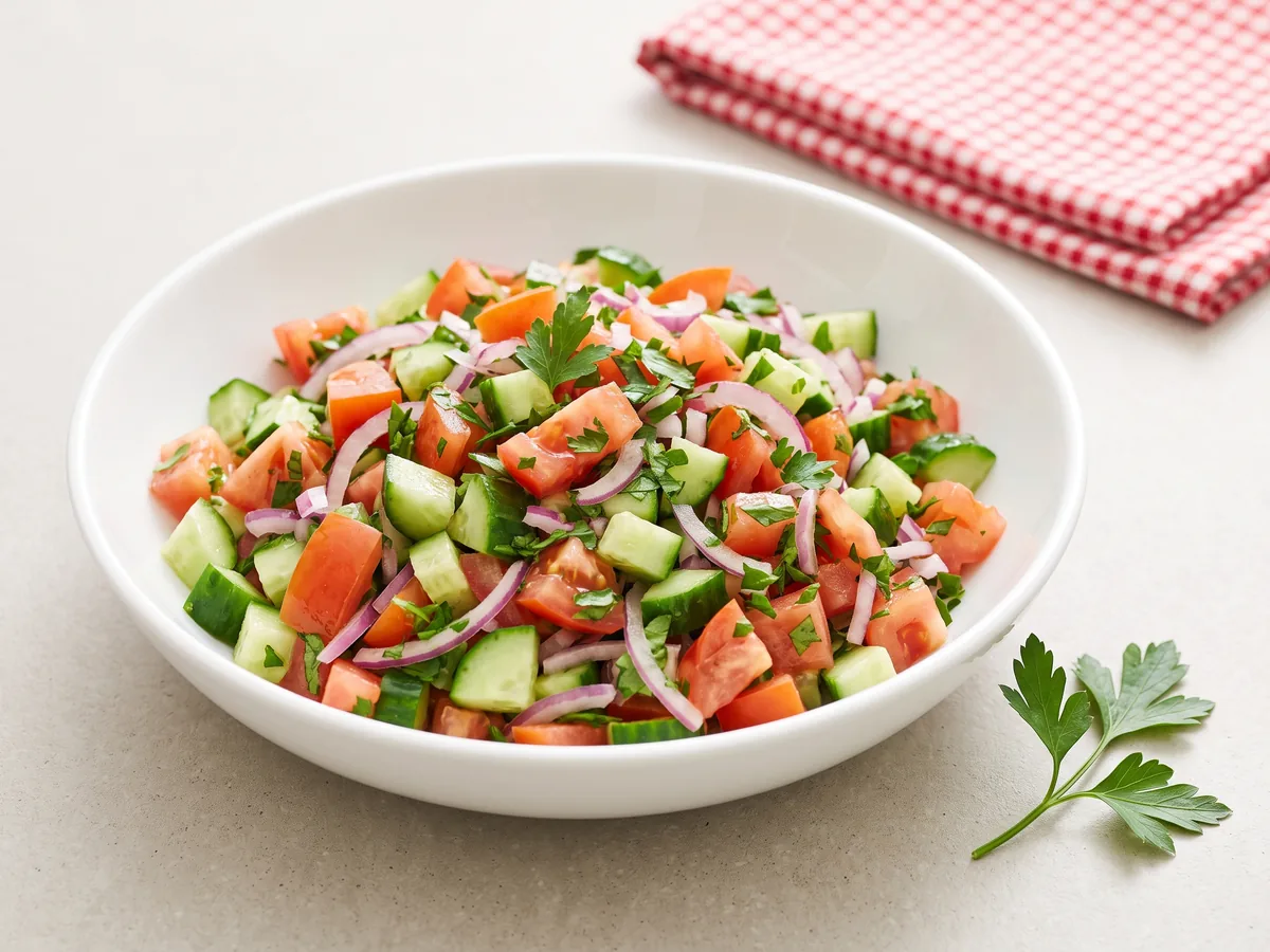 Moroccan Tomato and Cucumber Salad