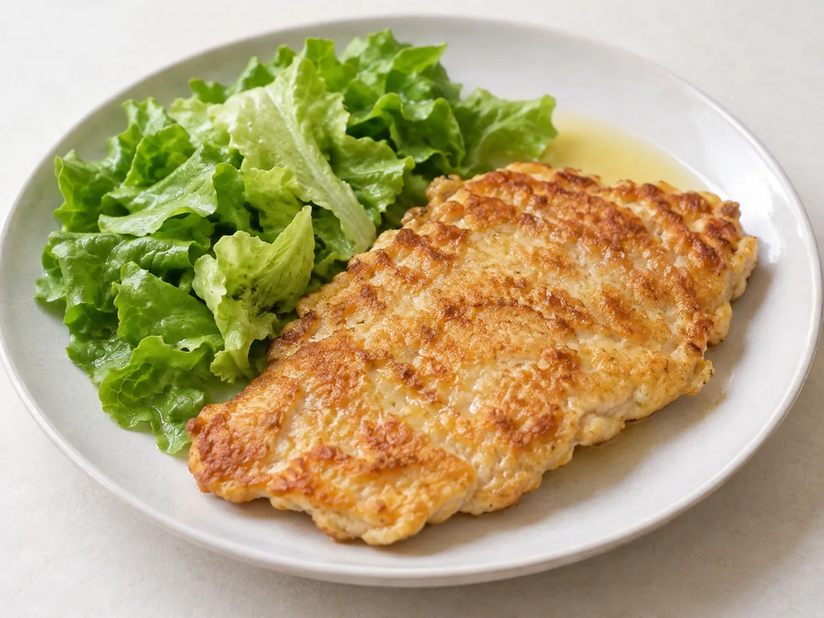 Egg-Coated Turkey Cutlet with Lemon