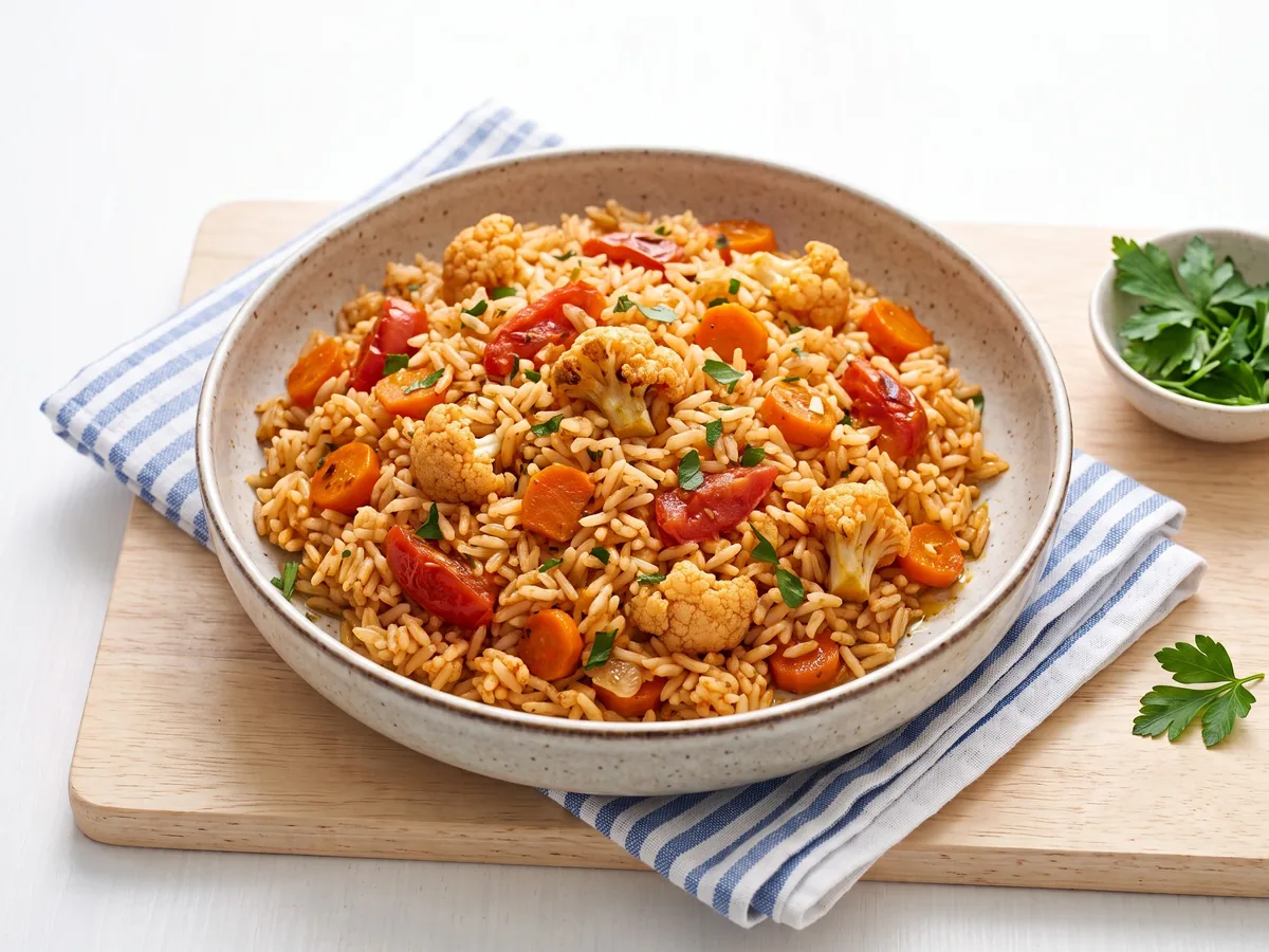 West African Tomato Rice with Vegetables