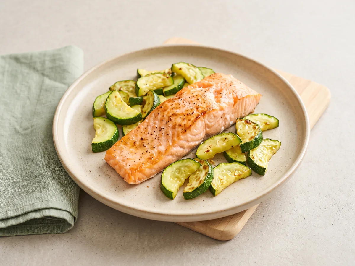Oven-Roasted Salmon and Zucchini
